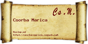 Csorba Marica névjegykártya